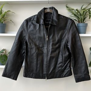 Nicole Miller Black Leather Jacket
